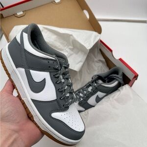 Nike dunk low reflective grey grade school